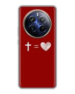 Чехол для Realme 12 Plus с картинкой «Уравнение любви»