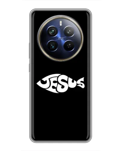 Чехол для Realme 12 Plus с картинкой «Рыба Jesus» Чехол для Realme 12 Plus с картинкой «Рыба Jesus»