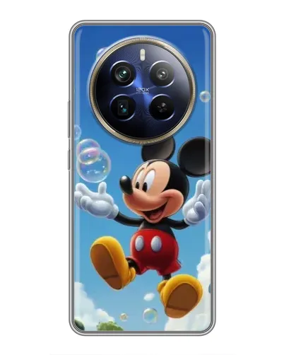 Чехол для Realme 12 Plus с картинкой «Mickey и мыльные пузыри»