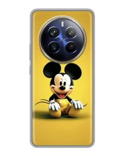 Чехол для Realme 12 Plus с картинкой «Микки на желтом»