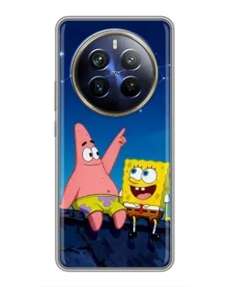 Чохол для Realme 12 Plus з картинкою «Губка Боб та Патрік вночі» Чохол для Realme 12 Plus з картинкою «Губка Боб та Патрік вночі»