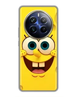 Чехол для Realme 12 Plus с картинкой «Губка Боб улыбка»