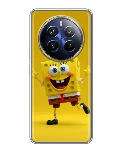 Чехол для Realme 12 Plus с картинкой «Позитивный Губка Боб»