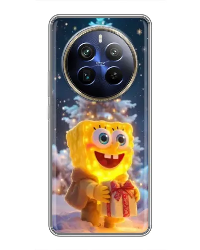 Чехол для Realme 12 Plus с картинкой «Рождественский Спанч Боб»