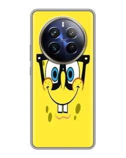 Чехол для Realme 12 Plus с картинкой «Минималистичный Спанч Боб» Чехол для Realme 12 Plus с картинкой «Минималистичный Спанч Боб»