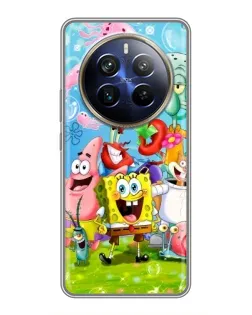 Чехол для Realme 12 Plus с картинкой «Губка Боб и друзья» Чехол для Realme 12 Plus с картинкой «Губка Боб и друзья»
