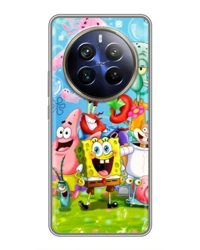 Чехол для Realme 12 Plus с картинкой «Губка Боб и друзья» Чехол для Realme 12 Plus с картинкой «Губка Боб и друзья»