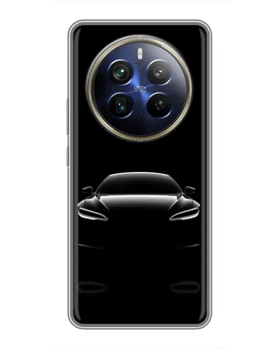 Чохол для Realme 12 Plus з картинкою «Силует Tesla Night» Чохол для Realme 12 Plus з картинкою «Силует Tesla Night»