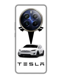 Чохол для Realme 12 Plus з картинкою «Tesla White Style» Чохол для Realme 12 Plus з картинкою «Tesla White Style»