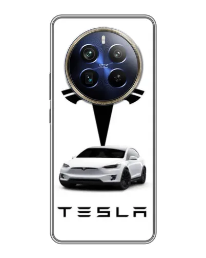 Чохол для Realme 12 Plus з картинкою «Tesla White Style» Чохол для Realme 12 Plus з картинкою «Tesla White Style»