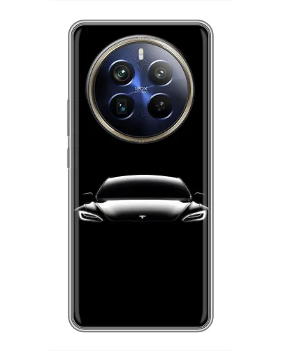 Чохол для Realme 12 Plus з картинкою «Фари Tesla Night» Чохол для Realme 12 Plus з картинкою «Фари Tesla Night»