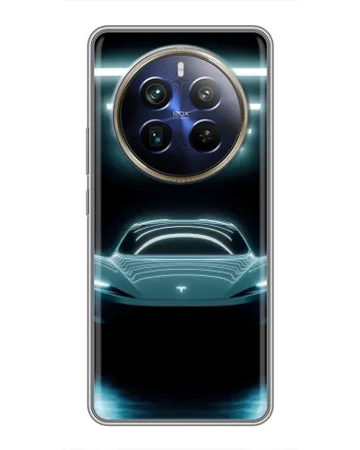 Чохол для Realme 12 Plus з картинкою «Tesla в неоні» Чохол для Realme 12 Plus з картинкою «Tesla в неоні»