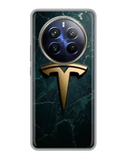 Чохол для Realme 12 Plus з картинкою «Мармурова Tesla Gold» Чохол для Realme 12 Plus з картинкою «Мармурова Tesla Gold»