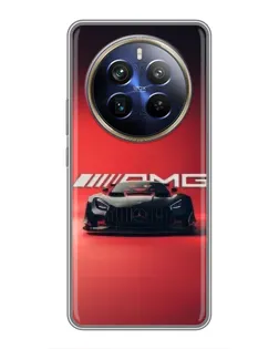 Чехол для Realme 12 Plus с картинкой «Mercedes AMG — красная линия»