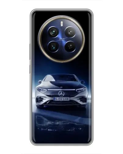 Чехол для Realme 12 Plus с картинкой «Ночной Mercedes EQ»