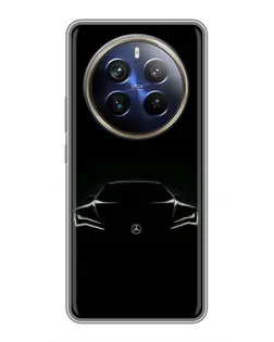 Чехол для Realme 12 Plus с картинкой «Mercedes — силуэт авто»