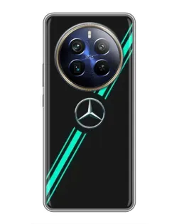 Чехол для Realme 12 Plus с картинкой «Спортивные линии Mercedes»