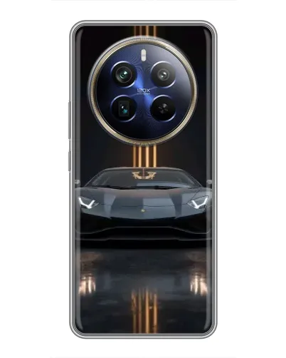 Чохол для Realme 12 Plus з картинкою «Lamborghini золоті лінії» Чохол для Realme 12 Plus з картинкою «Lamborghini золоті лінії»