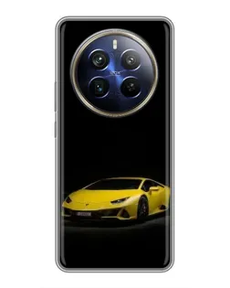 Чохол для Realme 12 Plus з картинкою «Lamborghini жовтий акцент»