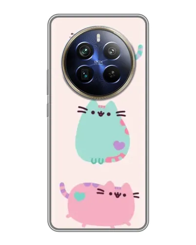 Чохол для Realme 12 Plus з картинкою «Pusheen тріо» Чохол для Realme 12 Plus з картинкою «Pusheen тріо»