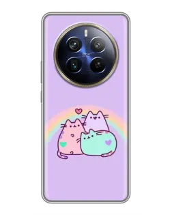 Чохол для Realme 12 Plus з картинкою «Веселкові Пушини» Чохол для Realme 12 Plus з картинкою «Веселкові Пушини»