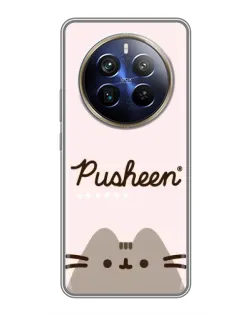Чохол для Realme 12 Plus з картинкою «Pusheen логотип» Чохол для Realme 12 Plus з картинкою «Pusheen логотип»