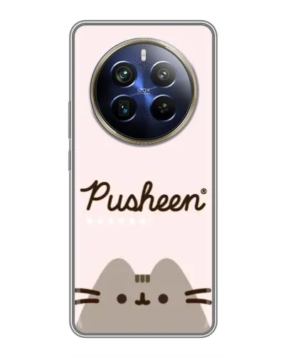 Чохол для Realme 12 Plus з картинкою «Pusheen логотип» Чохол для Realme 12 Plus з картинкою «Pusheen логотип»