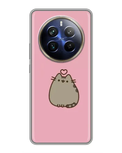 Чохол для Realme 12 Plus з картинкою «Pusheen серце» Чохол для Realme 12 Plus з картинкою «Pusheen серце»