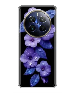Чехол для Realme 12 Plus с картинкой «Фиолетовые цветы с росою» Чехол для Realme 12 Plus с картинкой «Фиолетовые цветы с росою»