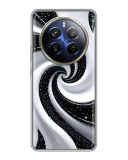 Чехол для Realme 12 Plus с картинкой «Черно-белая спираль» Чехол для Realme 12 Plus с картинкой «Черно-белая спираль»