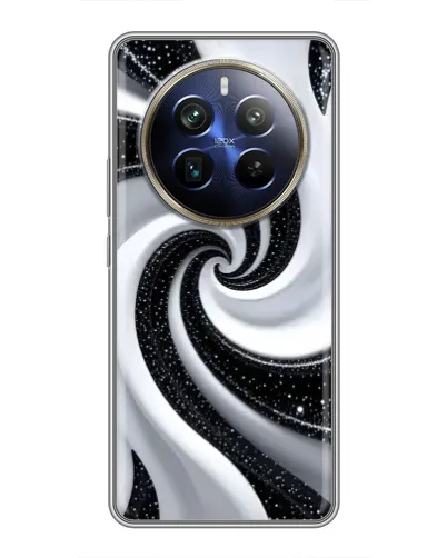 Чехол для Realme 12 Plus с картинкой «Черно-белая спираль» Чехол для Realme 12 Plus с картинкой «Черно-белая спираль»