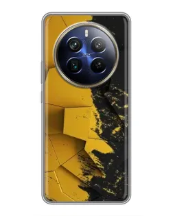 Чехол для Realme 12 Plus с картинкой «Золотые осколки геометрии»