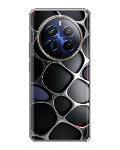 Чехол для Realme 12 Plus с картинкой «Объемная темная решетка» Чехол для Realme 12 Plus с картинкой «Объемная темная решетка»