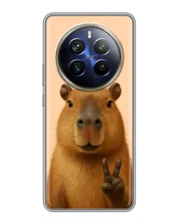 Чехол для Realme 12 Plus с картинкой «Капибара виктория» Чехол для Realme 12 Plus с картинкой «Капибара виктория»