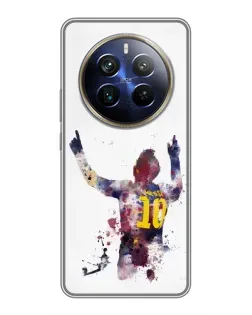 Чехол для Realme 12 Plus с картинкой «Акварельный Месси Барселона» Чехол для Realme 12 Plus с картинкой «Акварельный Месси Барселона»