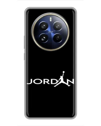 Чехол для Realme 12 Pro Plus с картинкой «Jordan White Logo» Чехол для Realme 12 Pro Plus с картинкой «Jordan White Logo»