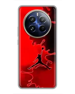 Чехол для Realme 12 Pro Plus с картинкой «Jordan Red Smoke» Чехол для Realme 12 Pro Plus с картинкой «Jordan Red Smoke»
