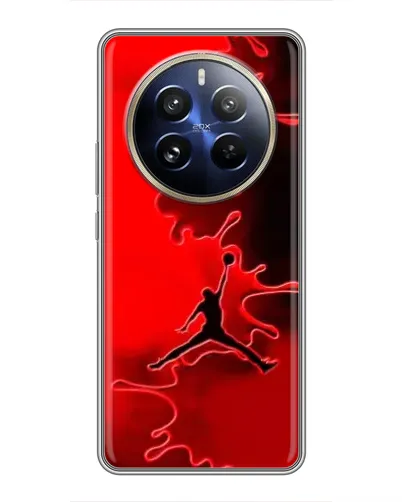 Чехол для Realme 12 Pro Plus с картинкой «Jordan Red Smoke» Чехол для Realme 12 Pro Plus с картинкой «Jordan Red Smoke»