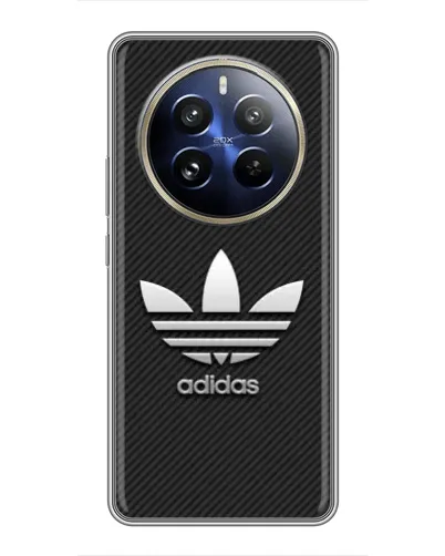 Чехол для Realme 12 Pro Plus с картинкой «Adidas Карбоновая текстура»