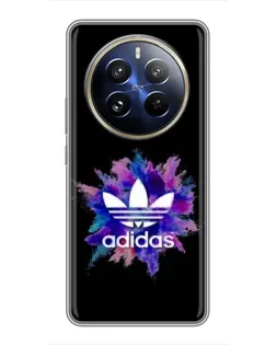 Чехол для Realme 12 Pro Plus с картинкой «Взрыв красок Adidas»