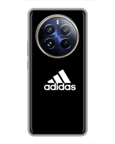 Чехол для Realme 12 Pro Plus с картинкой «Черная классика Adidas»