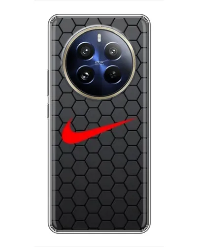 Чехол для Realme 12 Pro Plus с картинкой «Nike — карбоновая сетка» Чехол для Realme 12 Pro Plus с картинкой «Nike — карбоновая сетка»