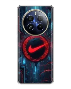 Чехол для Realme 12 Pro Plus с картинкой «Техногенный стиль Nike»
