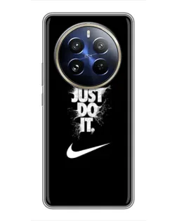 Чехол для Realme 12 Pro Plus с картинкой «Текстовый принт Nike»