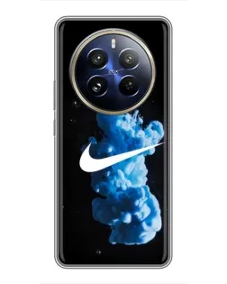 Чехол для Realme 12 Pro Plus с картинкой «Nike и синий дым»