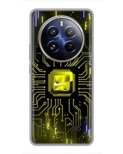 Чехол для Realme 12 Pro Plus с картинкой «Nike — золотая искра» Чехол для Realme 12 Pro Plus с картинкой «Nike — золотая искра»