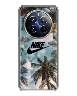Чехол для Realme 12 Pro Plus с картинкой «Тропический принт Nike»