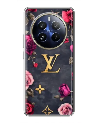 Чехол для Realme 12 Pro Plus с картинкой «Цветочный Louis Vuitton» Чехол для Realme 12 Pro Plus с картинкой «Цветочный Louis Vuitton»