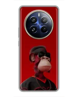 Чехол для Realme 12 Pro Plus с картинкой «Bored Ape в красном» Чехол для Realme 12 Pro Plus с картинкой «Bored Ape в красном»