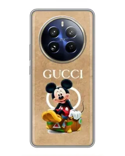Чохол для Realme 12 Pro Plus з картинкою «Міккі Маус Gucci — крафт» Чохол для Realme 12 Pro Plus з картинкою «Міккі Маус Gucci — крафт»